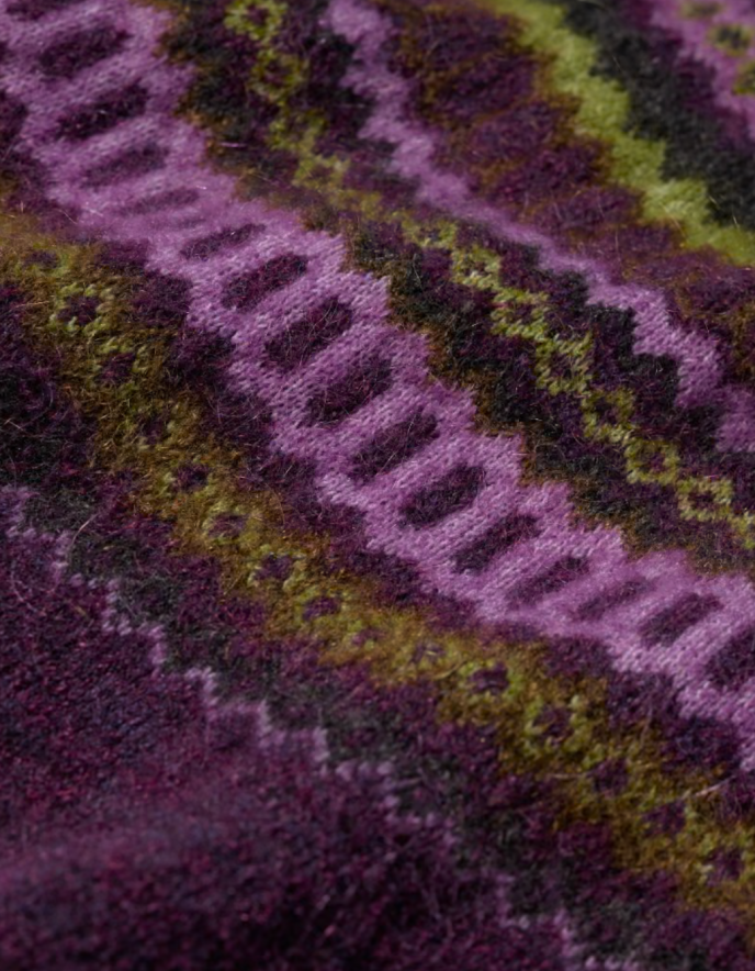 Seasalt Annik Fair Isle Sweater in Grape Oak Mix