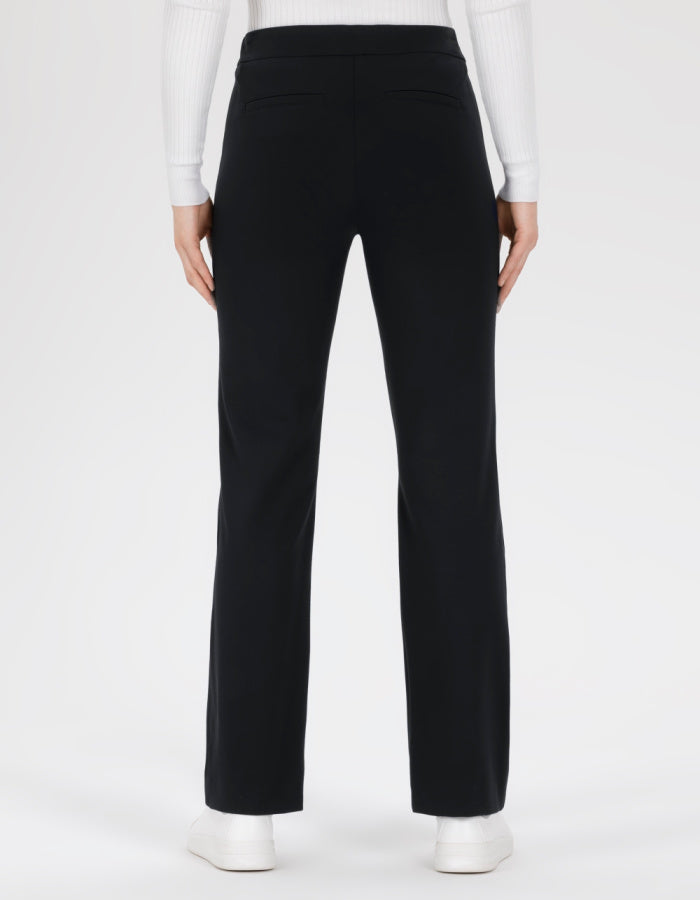 wide leg pull on stretch jersey trouser with elasticated was it in black