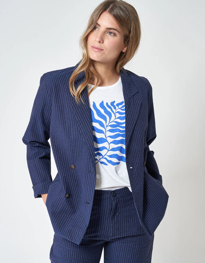 Batela Pinstripe Blazer