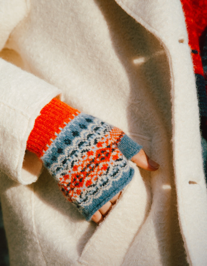 Eribe Alloa Open Mitts in Blue Bella