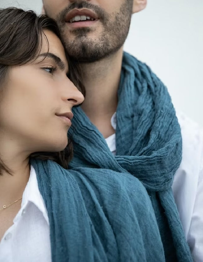 Couleur Chanvre Hemp Scarf in Austral