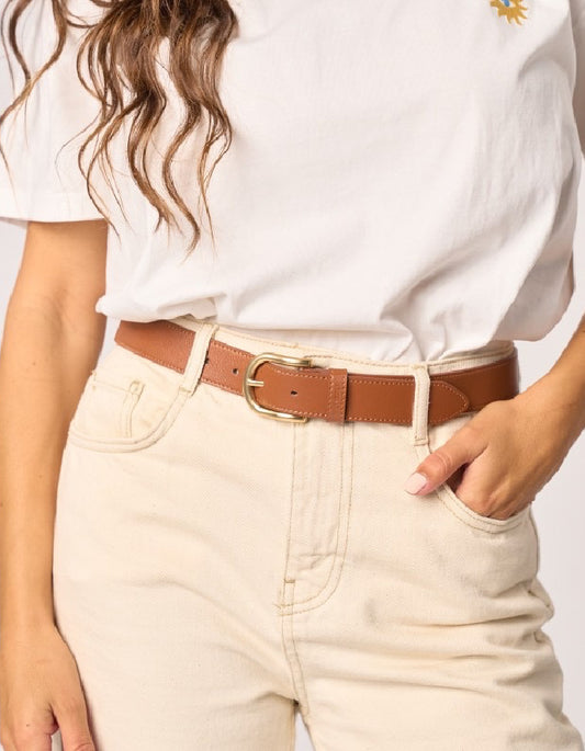 Billy Belt Leather Belt in Brown