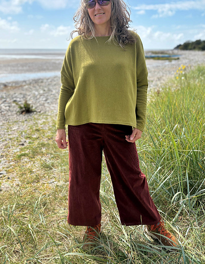Neirami Wide Leg Corduroys in Rust