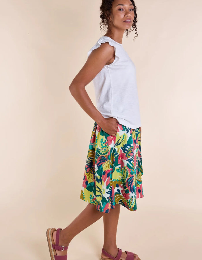 classic cotton white t shirt with frilled capped sleeves