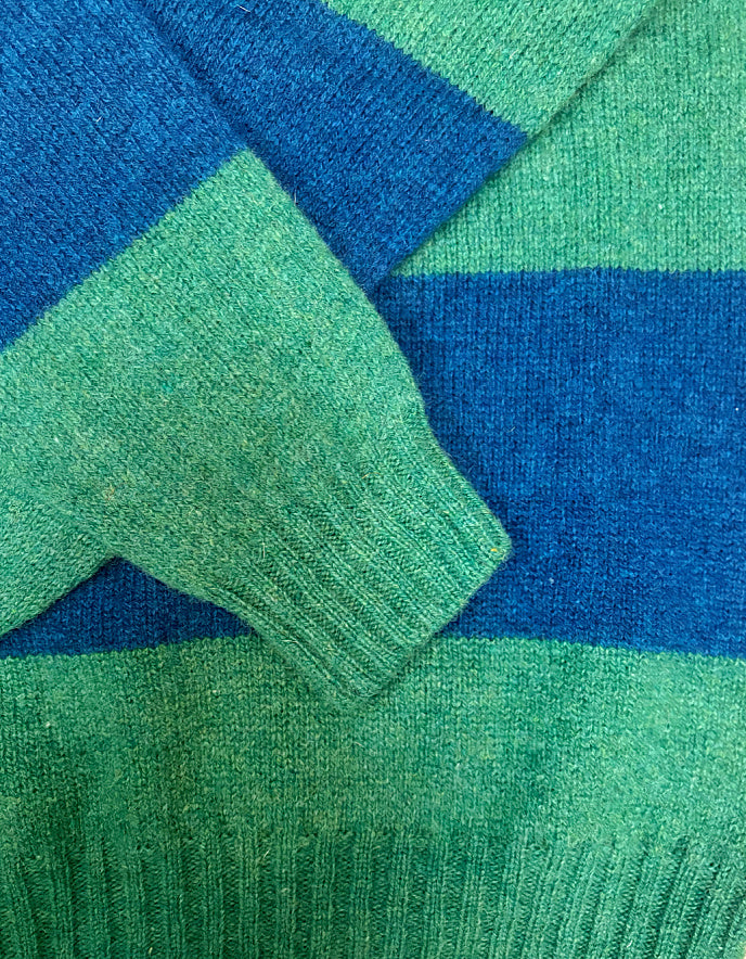 Harley Unisex Crew Neck in Evergreen/Neptune Stripes