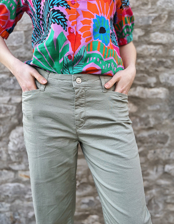MAC Chiara in Rosemary Cropped Cotton
