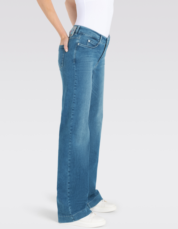 MAC Dream Wide Jean in Summer Mid Blue Wash