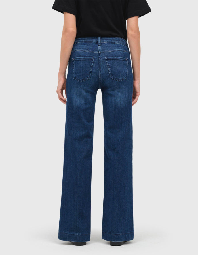 MAC Dream Wide Jeans in Cobalt Authentic Wash