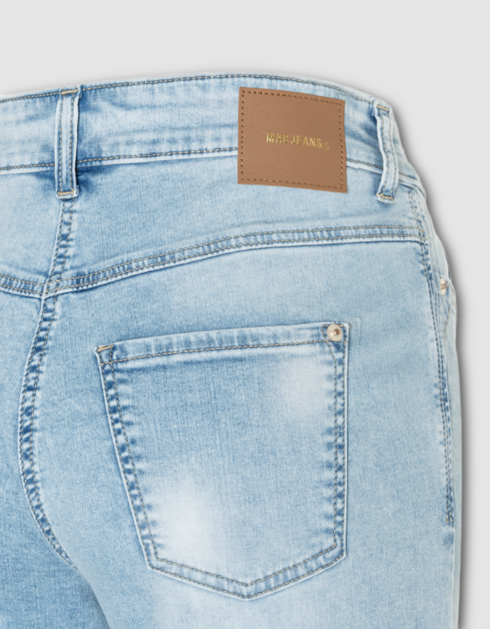 wide fit summer weight light washed cropped jeans