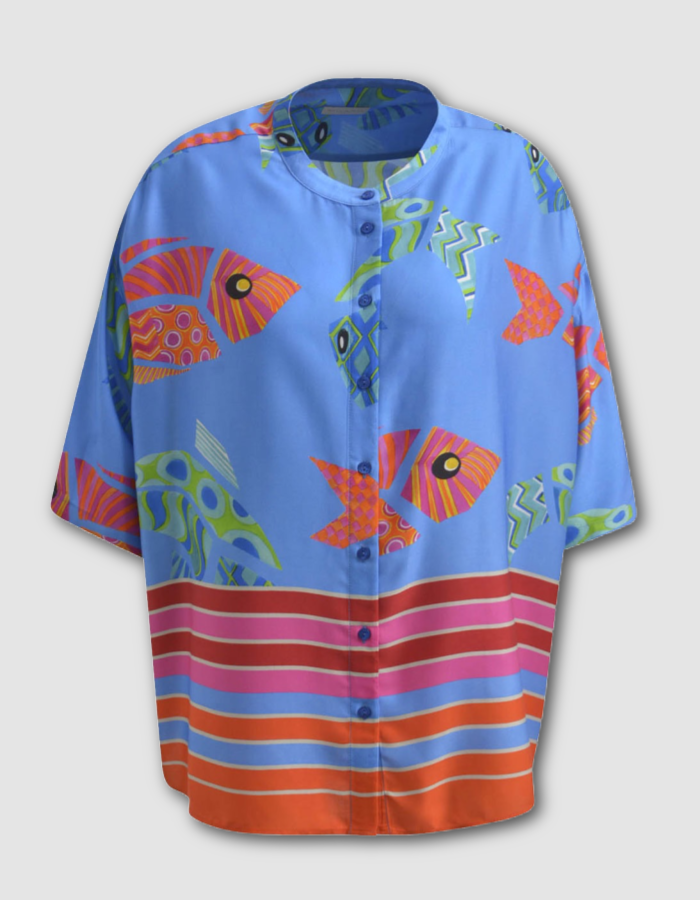 Milano Rainbow Fish Oversized Shirt