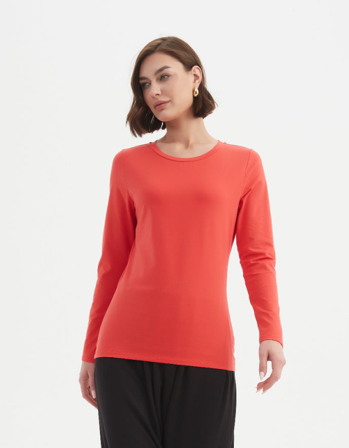 Tirelli Long Sleeve T Shirt in Flame