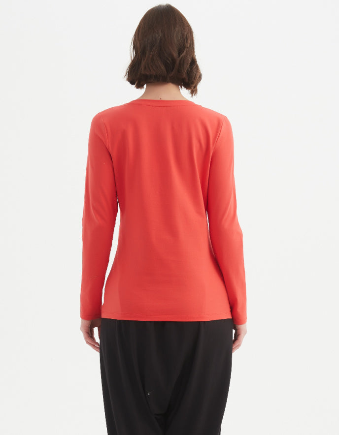 Tirelli Long Sleeve T Shirt in Flame
