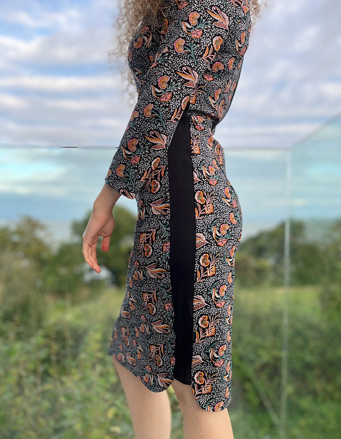 Foil Notch One Up Dress