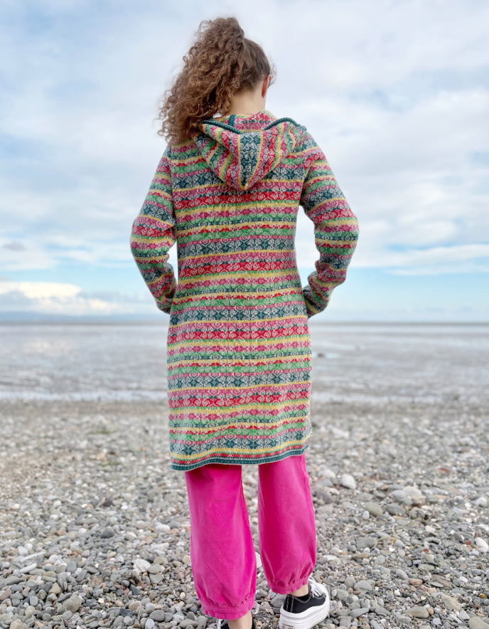 Heidekonigin Rainbow Fair Isle Cardigan