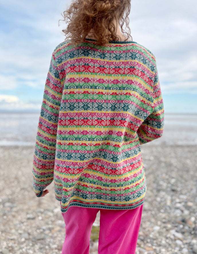 Heidekonigin Rainbow Fair Isle Pullover
