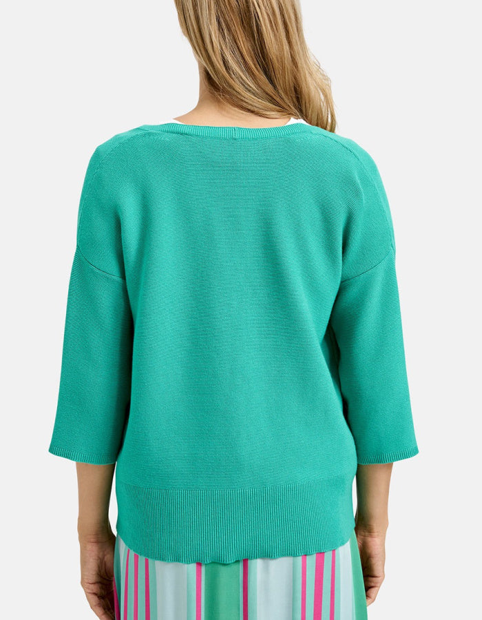 Milano Deep V Green Cardigan