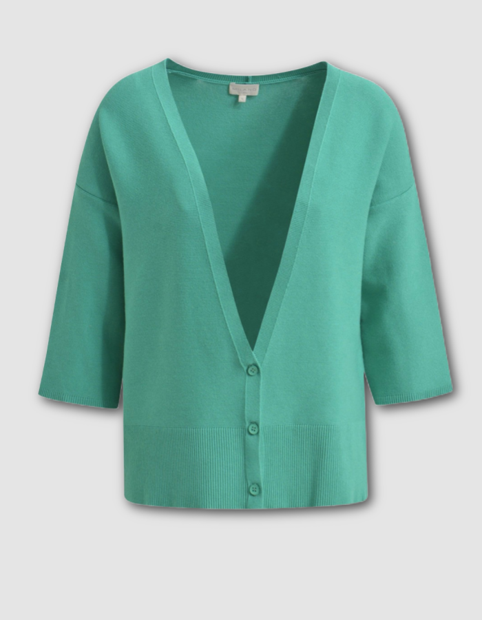 Milano Deep V Green Cardigan