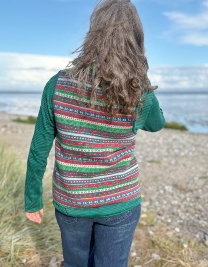 Heidekonigin Tank Top in Jewel Fair Isle