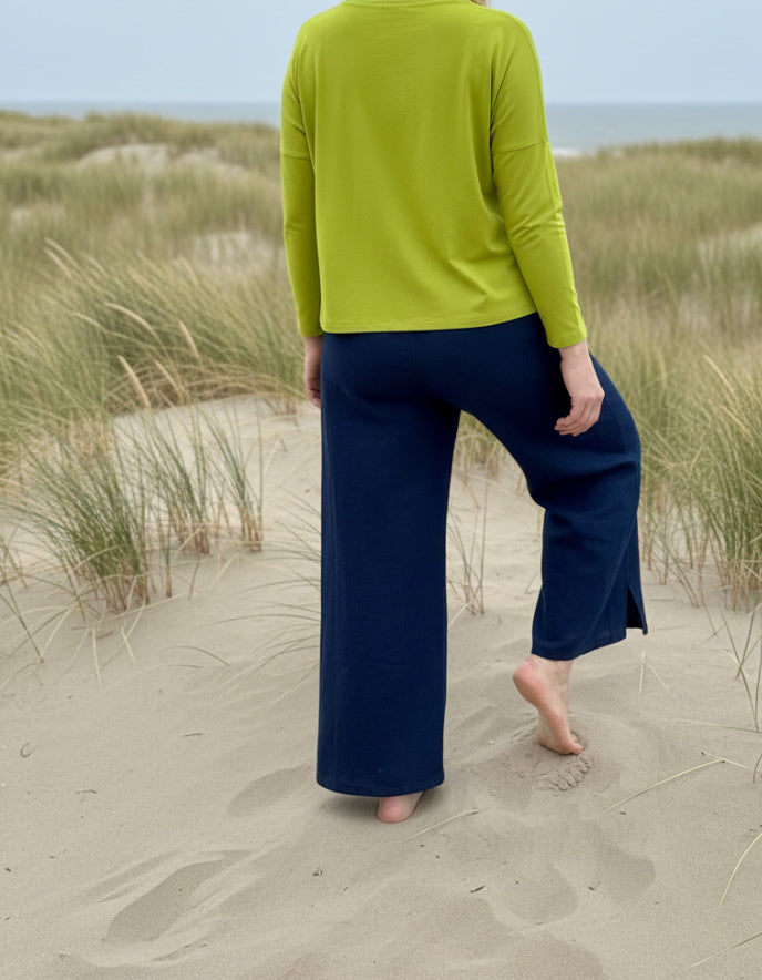 Luukaa Chambray Wide Trousers