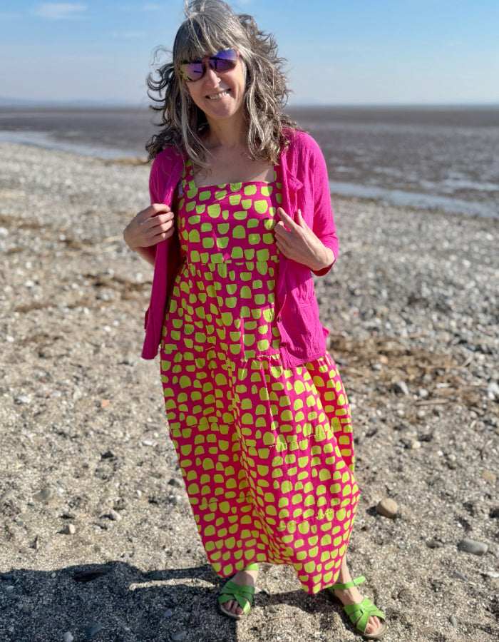 Kaleido Polka Block Sun Dress