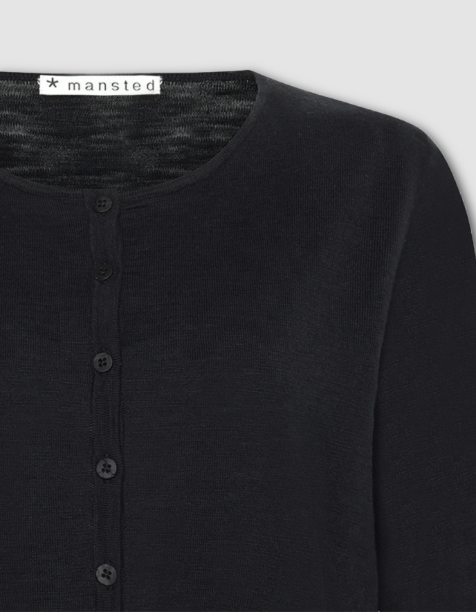 a black cotton cardigan