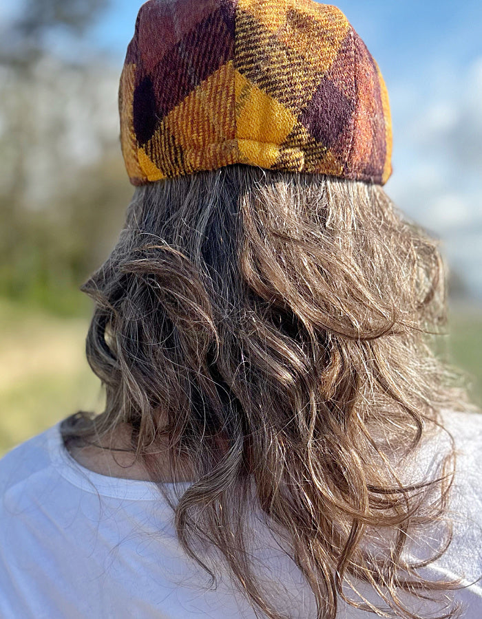 Heather Kelty Flat Cap in Autumn Check