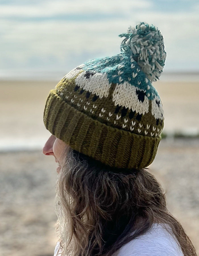 From the Source Sheep Bobble hat in Khaki