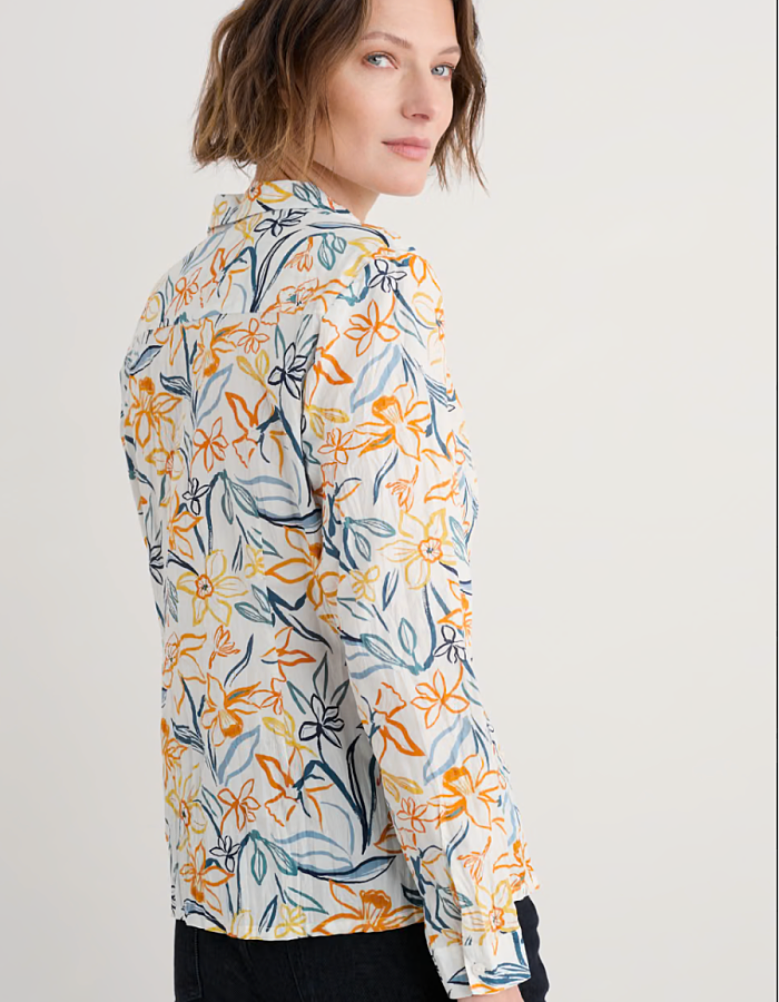 Seasalt Larissa Shirt in Painted Daffodil Chalk