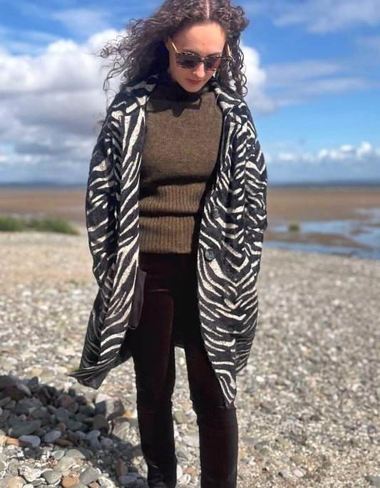 zebra print coat