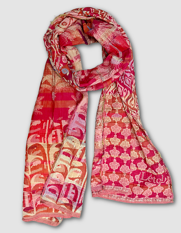 Letol Jacquard Amira Scarf in Bubblegum