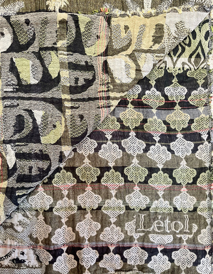 Letol Jacquard Amira Scarf in Olive