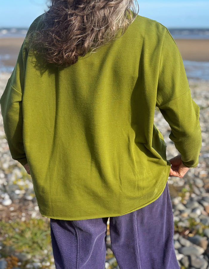 Luukaa Cotton Jersey Tunic in Pistachio