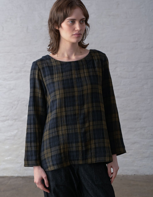 Bibico Liz Blouse in Big Check