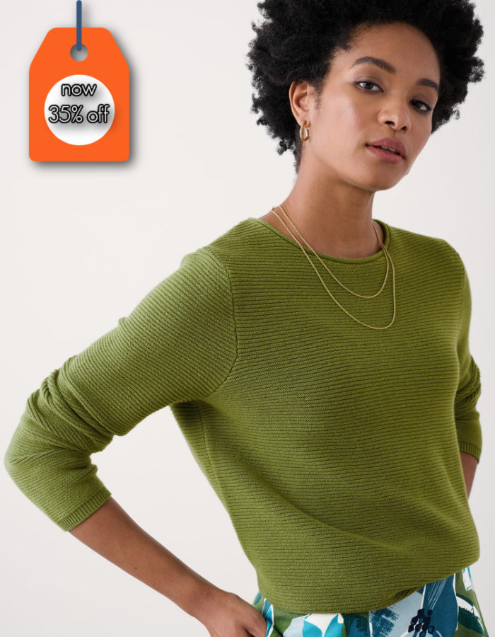 Seasalt Makers Jumper in Dark Citron