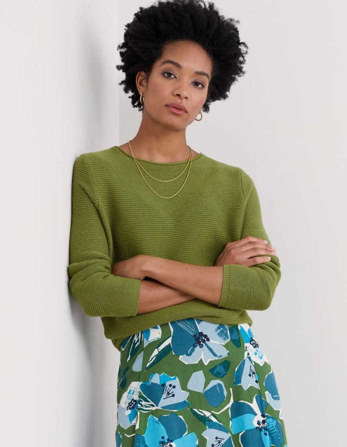 Seasalt Makers Jumper in Dark Citron