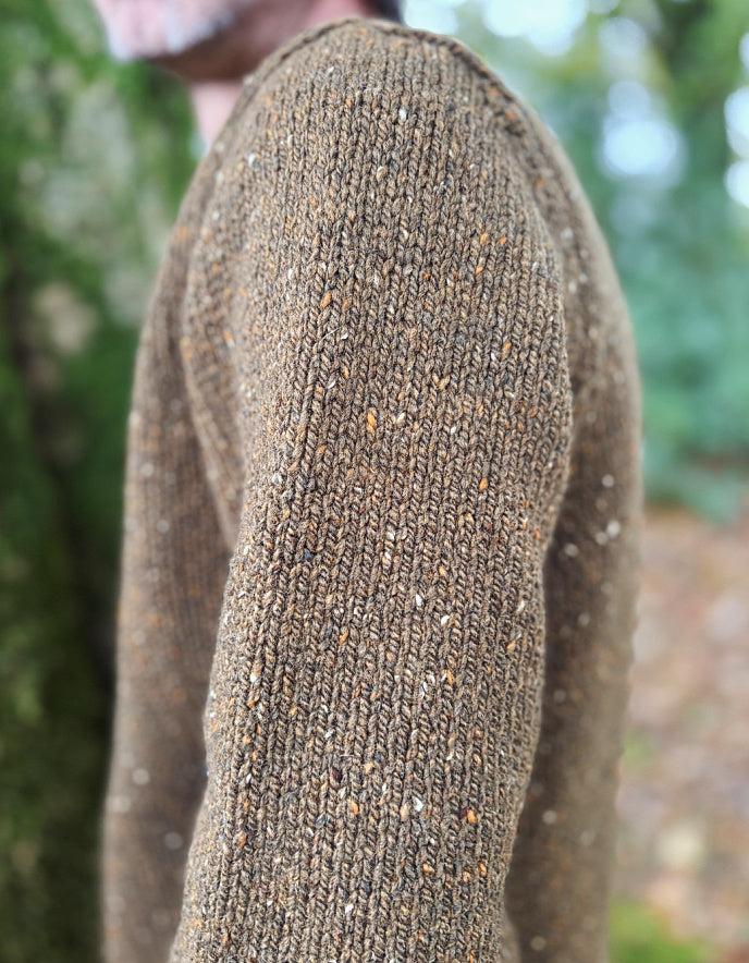 Fisherman out of Ireland Men's/Unisex Donegal Tweed Rollneck Sweater in Olive