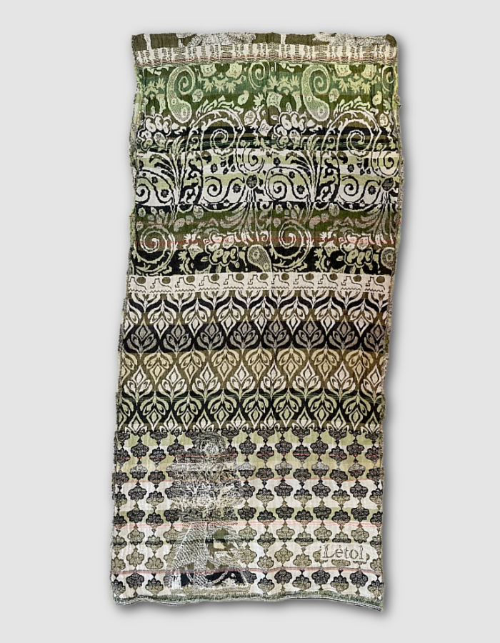 Letol Jacquard Amira Scarf in Olive