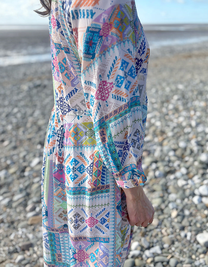 Sahara Soft Graphic Patchwork Dress