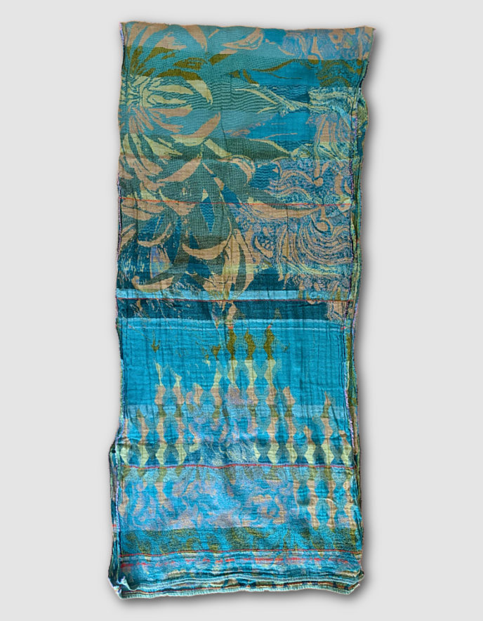 Letol Jacquard Scarf Philippine in Tiffany Blue
