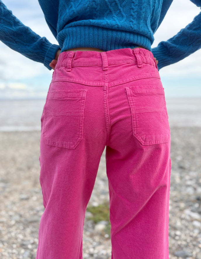 Heidekonigin Lantern Trouser in Pink Mini cord