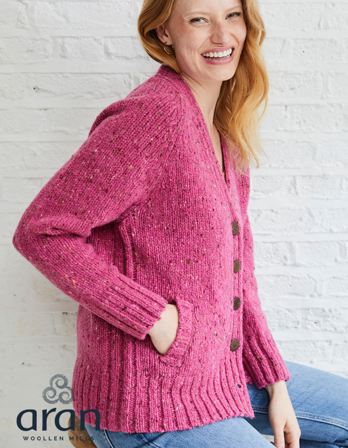 Aran Mills Donegal Cardigan with Side Pockets