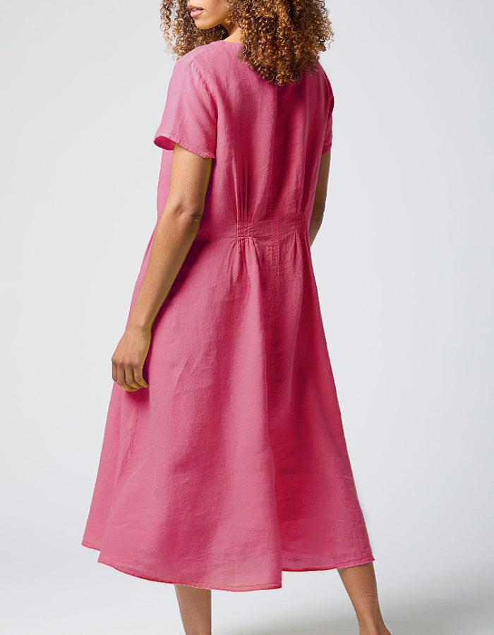 Sahara Linen Tuck Detail Dress