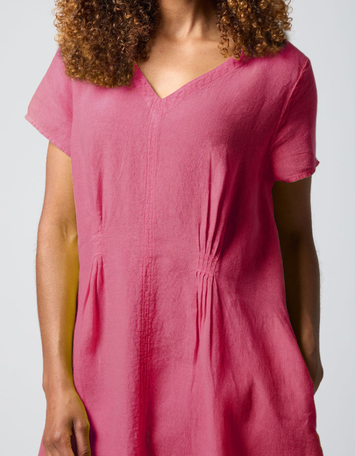 Sahara Linen Tuck Detail Dress