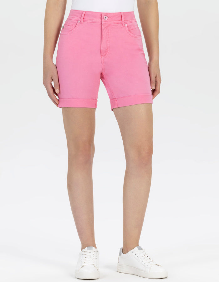 pink cotton Bermuda shorts