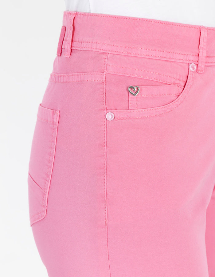 pink cotton Bermuda shorts