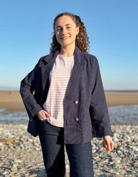 Batela Pinstripe Blazer