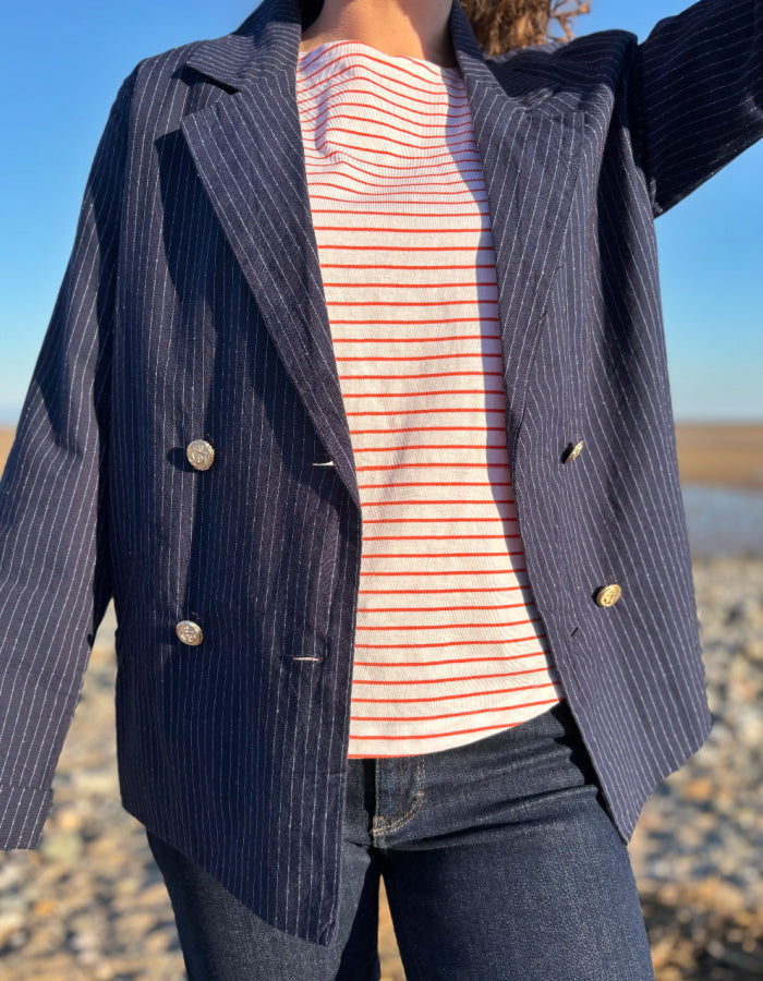 Batela Pinstripe Blazer