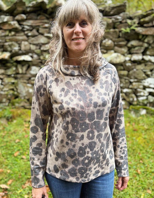 Betty Barclay Animal Print Cowl Top