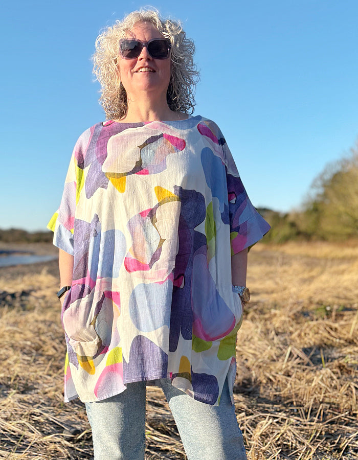 Luukaa Purple Swirl Tunic