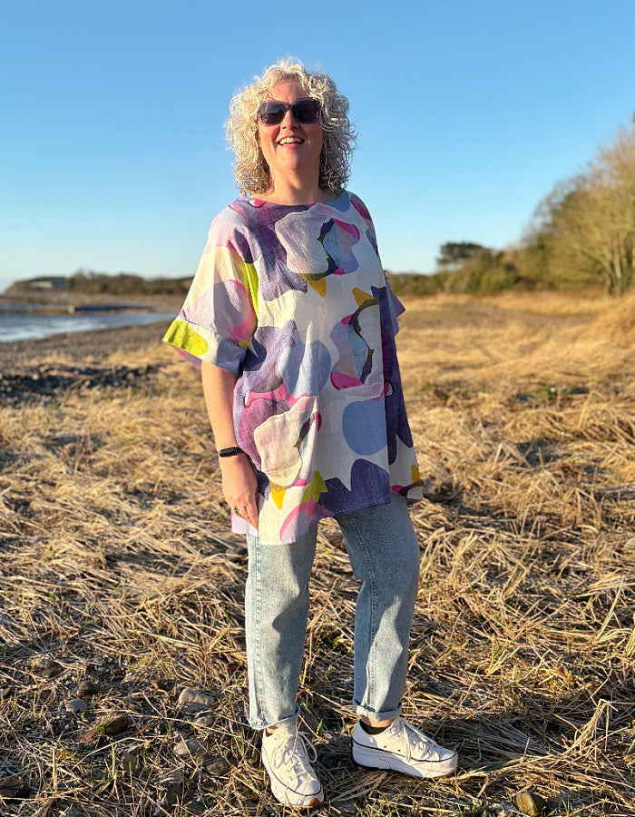 Luukaa Purple Swirl Tunic